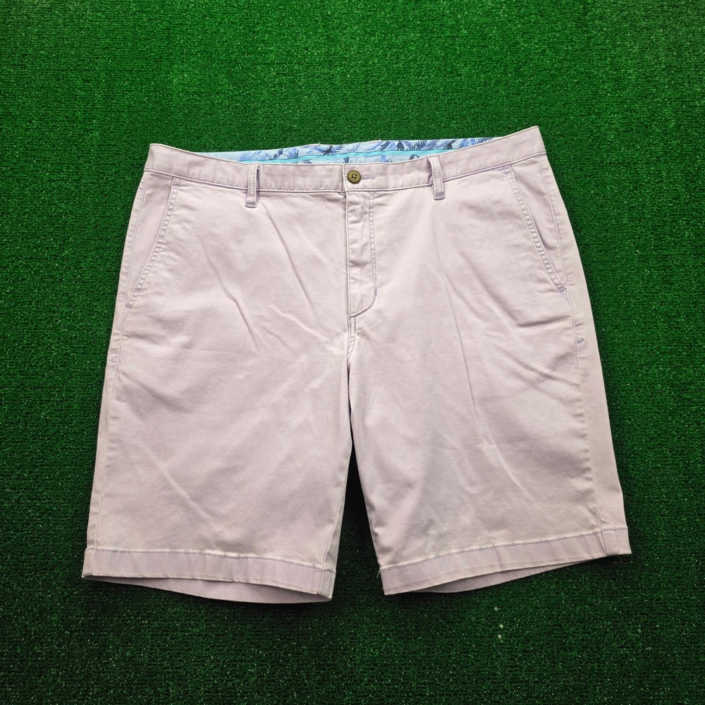 Tommy Bahama Boracay Shorts Mens 38 Lavender Purple Chino Flat Front Golf Preppy